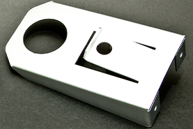 Sandgestrahltes Aluminium verchromt und matt